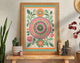Sage Green Mandala Flower Print