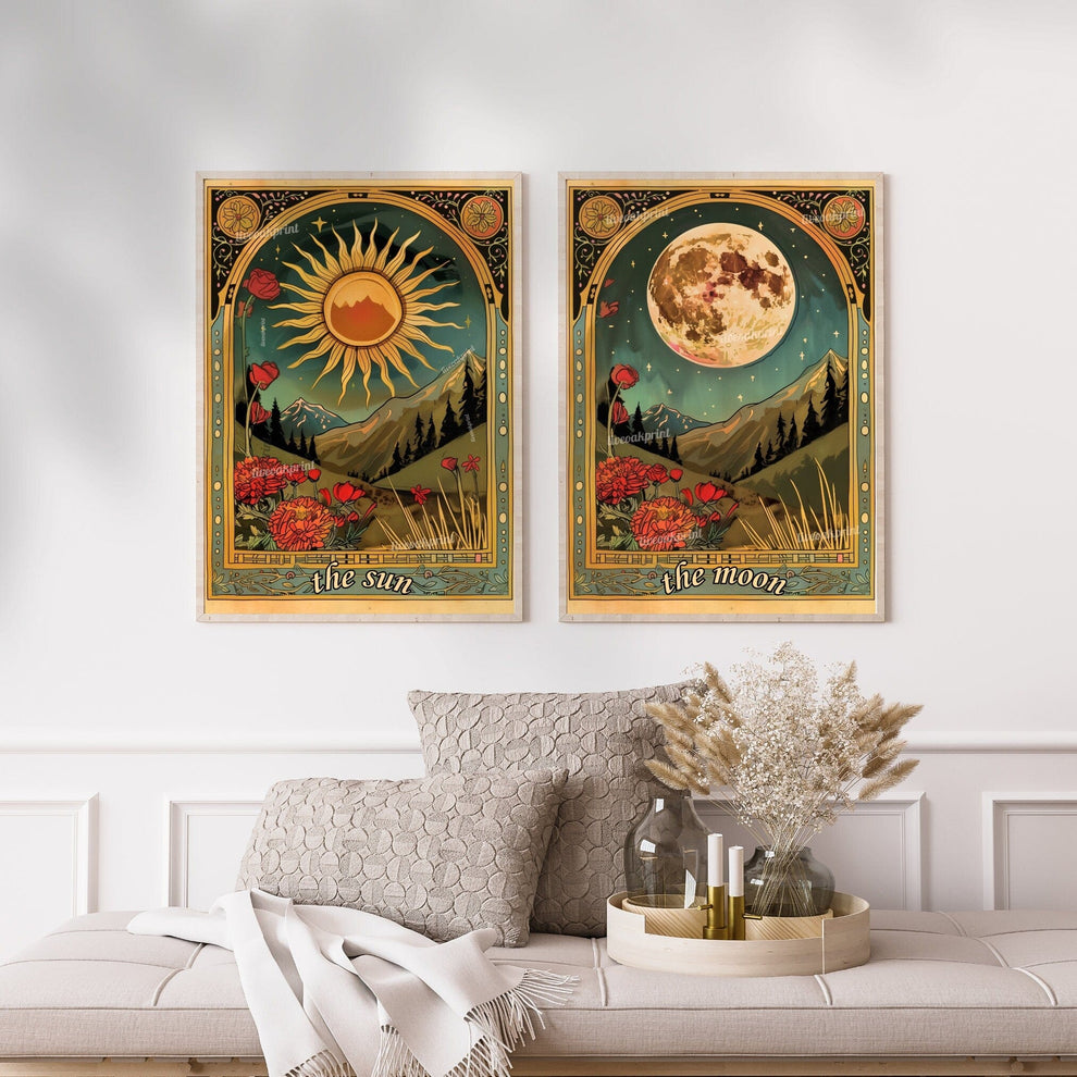 Sun and Moon Tarot Card Prints