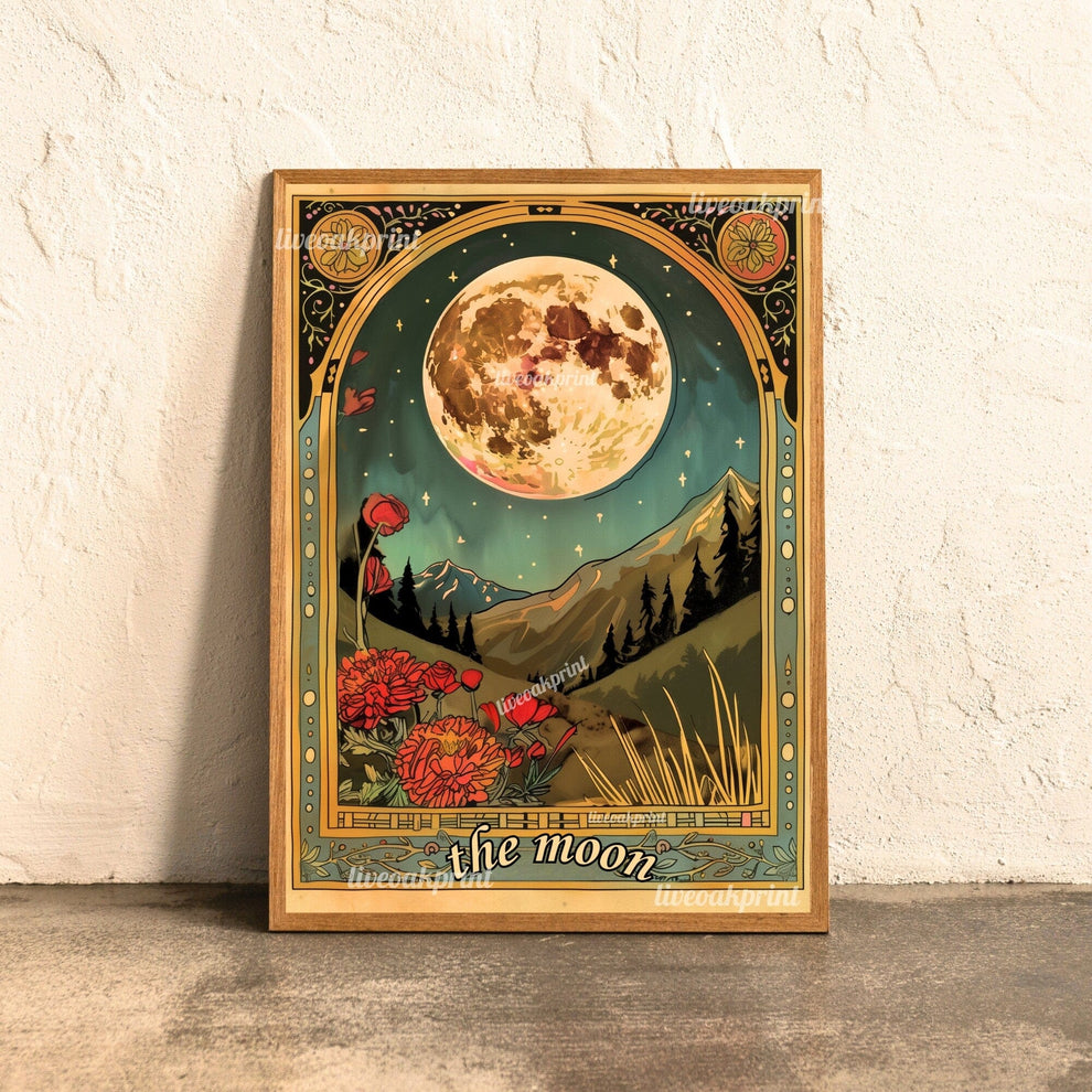 The Sun / The Moon / The Star - Sun Moon and Star Three Print Set - Tarot Card Prints