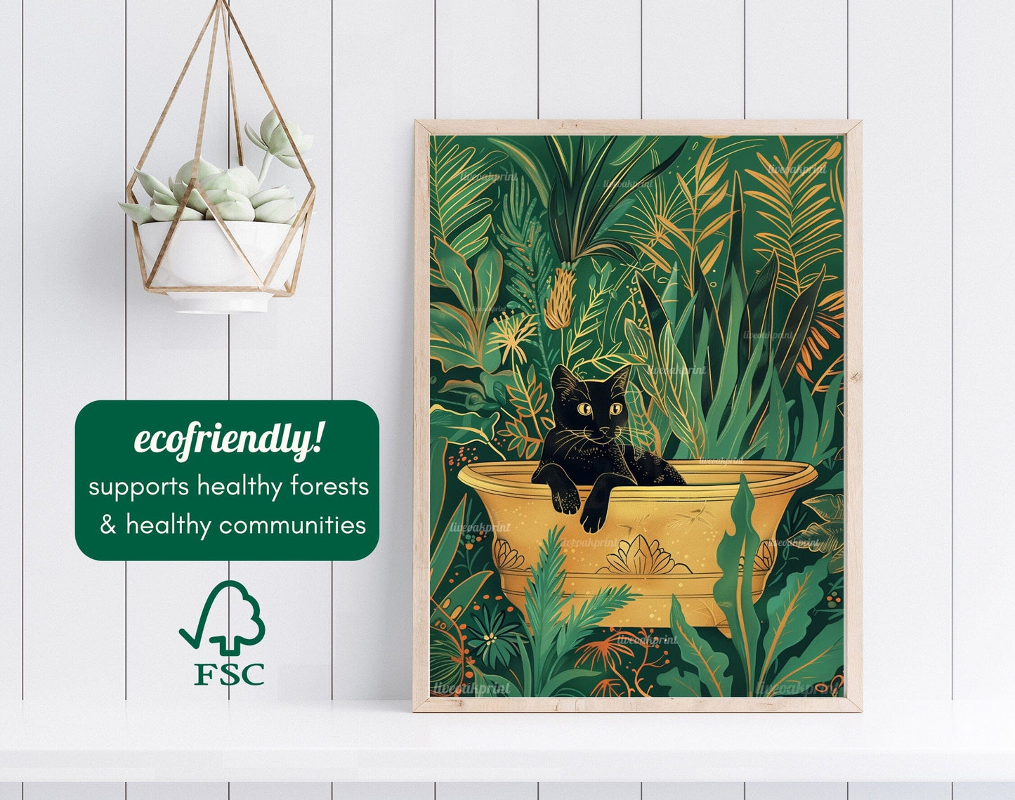 Cat in A Bathtub Print