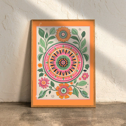 Set of Three Floral Mandala Prints