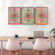 Set of Three Floral Mandala Prints