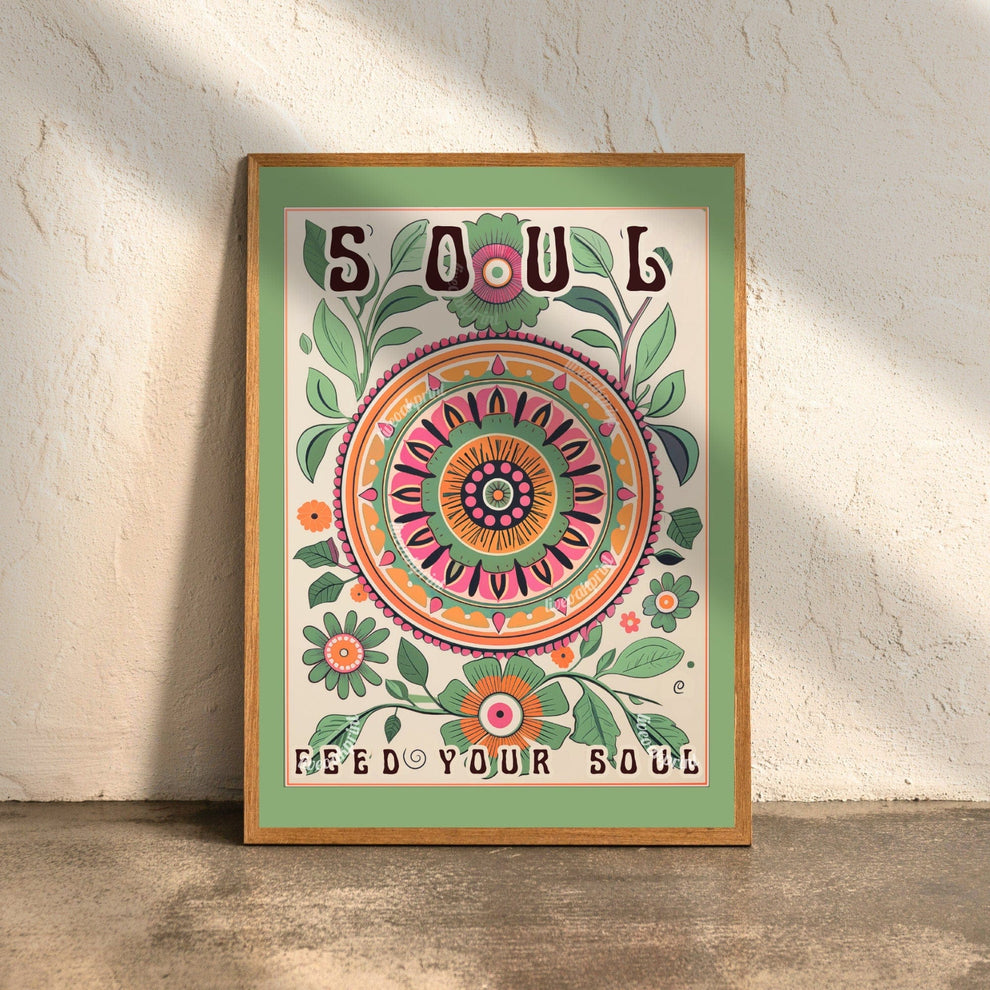 Mind Body Soul Poster Set of Three