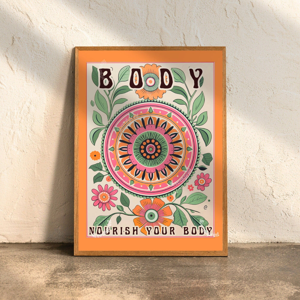 Mind Body Soul Poster Set of Three