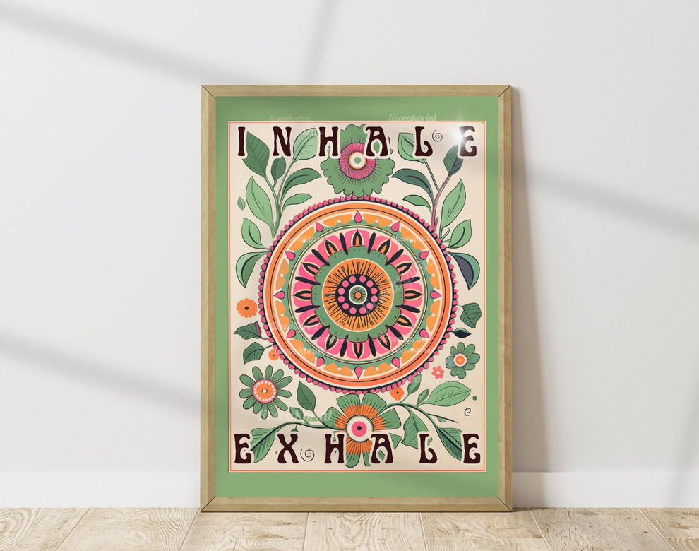 Sage Green Inhale Exhale Print