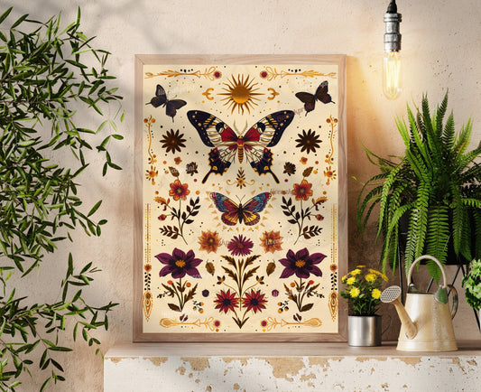 Vintage Scientific Butterfly Print