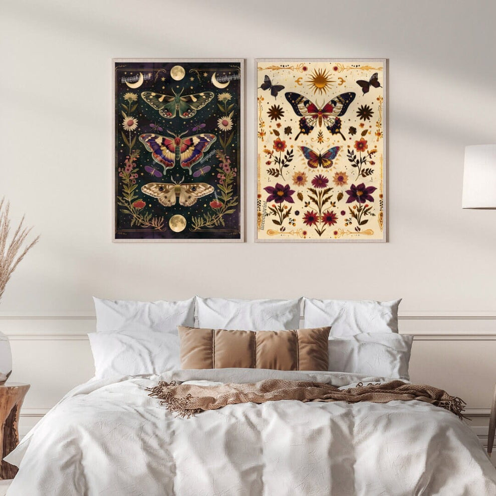 Sun and Moon Butterfly Prints