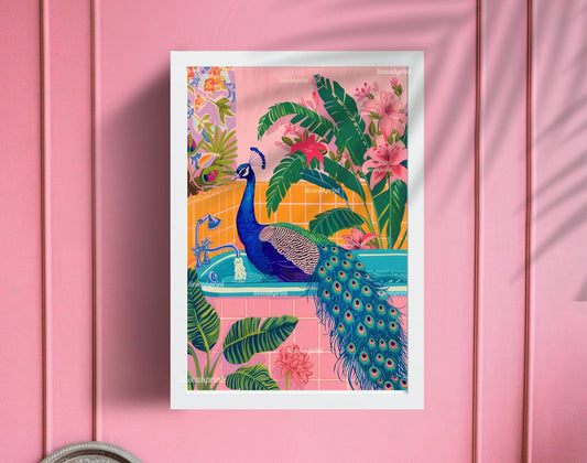 Peacock in A Bathtub