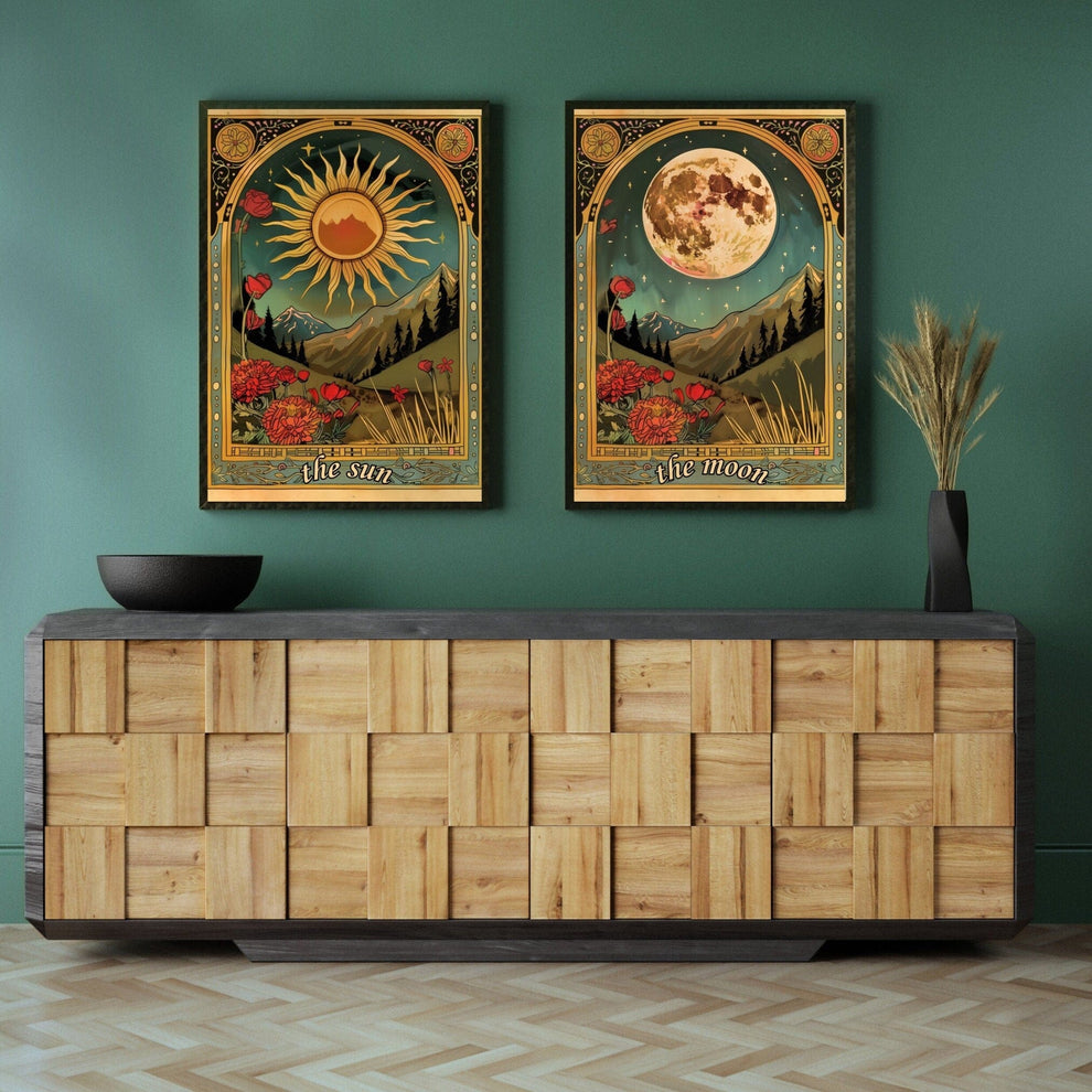 Sun and Moon Tarot Card Prints