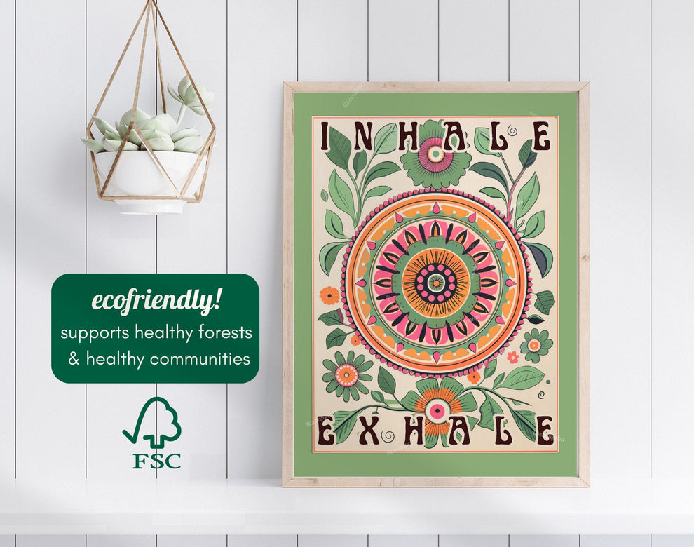 Sage Green Inhale Exhale Print