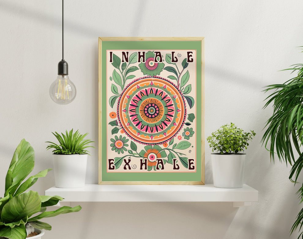 Sage Green Inhale Exhale Print