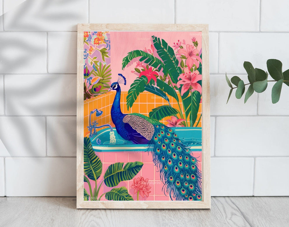 Peacock in A Bathtub