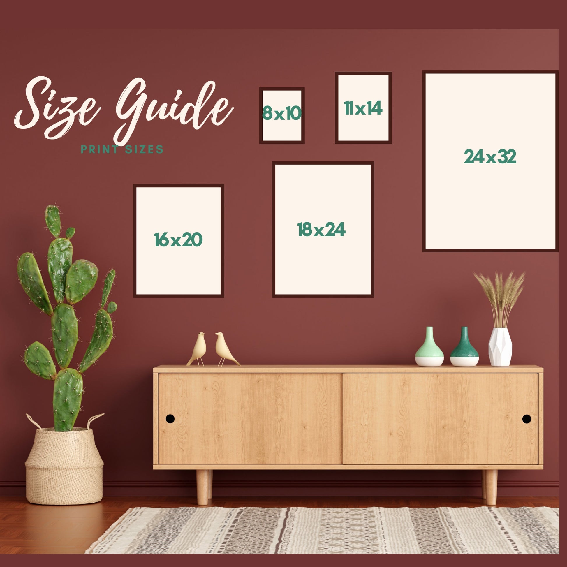 Records Wall Art – Vinyl Wall Print Music Nook Decor Boho Wall Art Midcentury Decor for Living Room Music Lover Gift Record Vinyl Gift Idea
