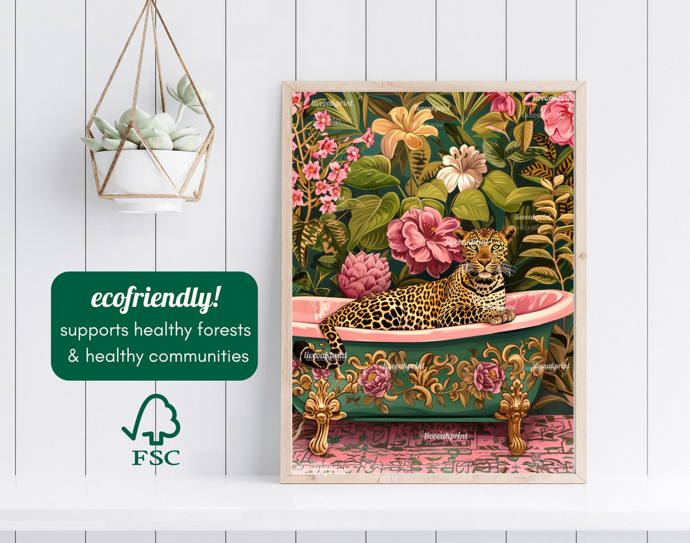 Luxurious Leopard In A Bathtub