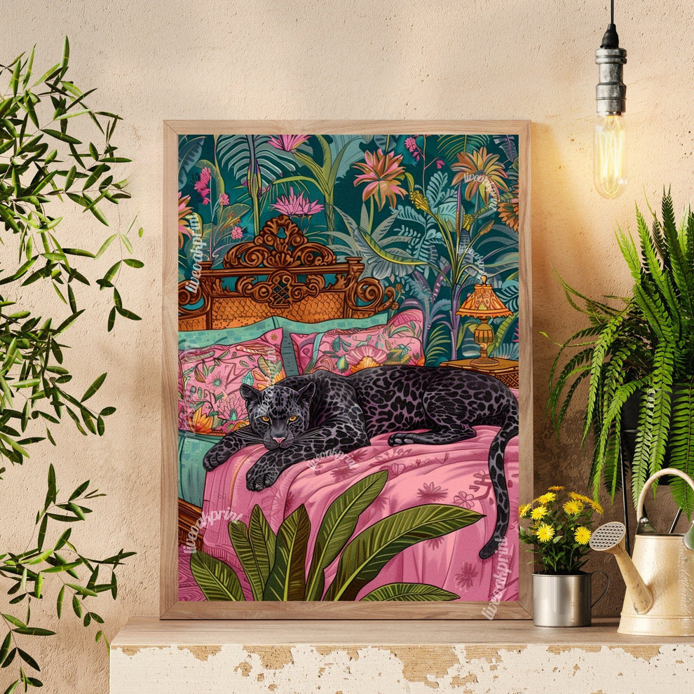 Black Panther on a Bed