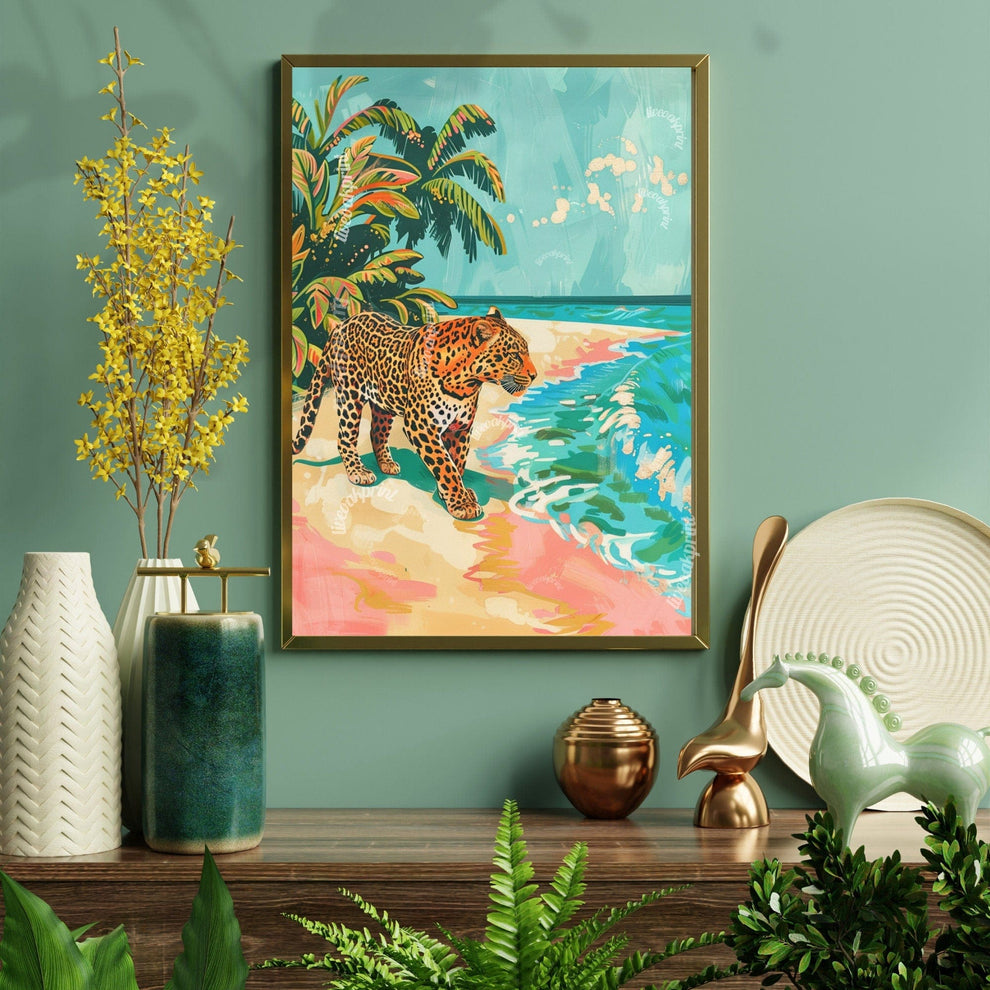 Leopard On The Beach