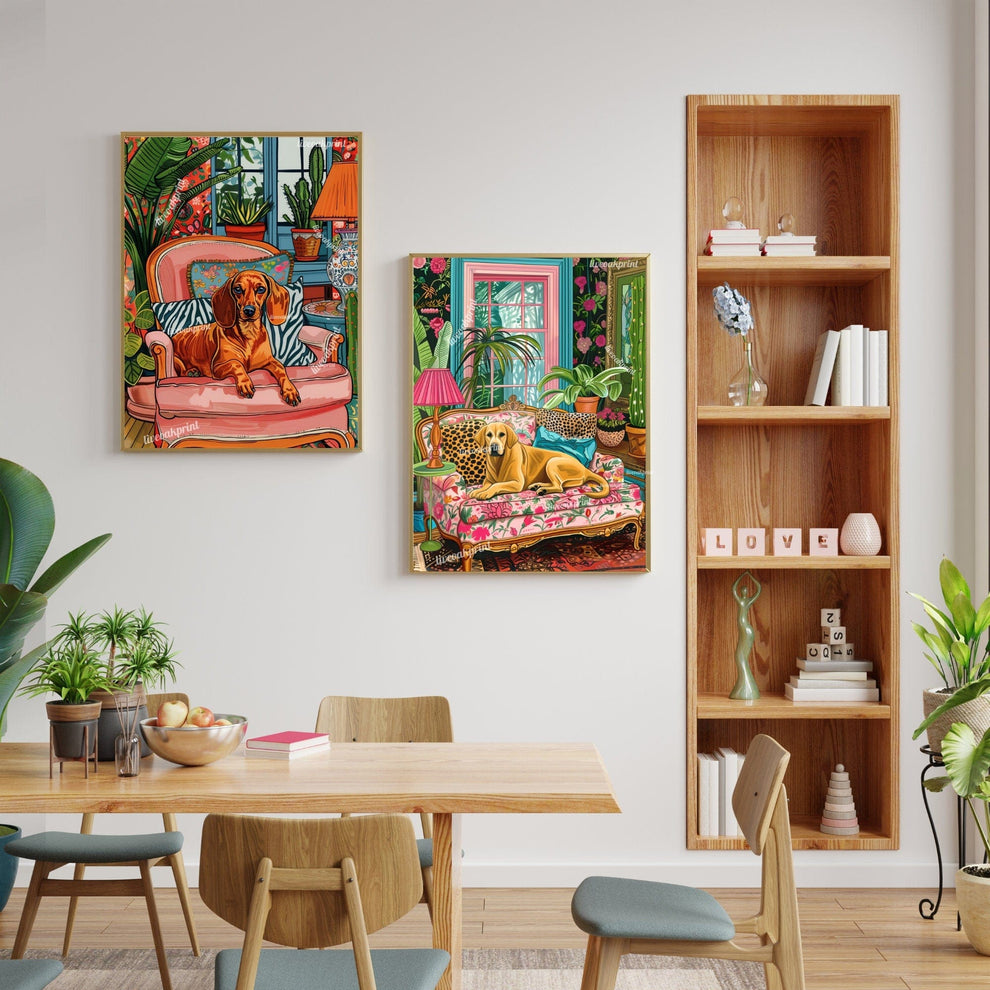 Labrador Lounging on a Luxury Sofa