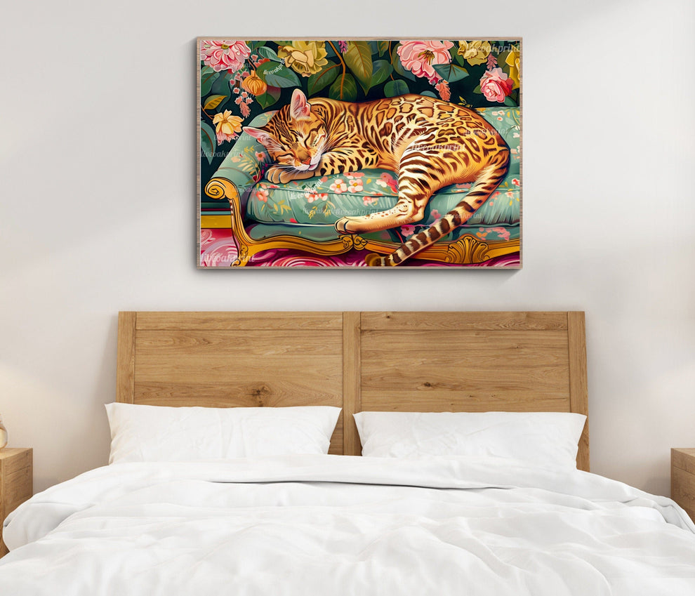 Sleeping Cat Print