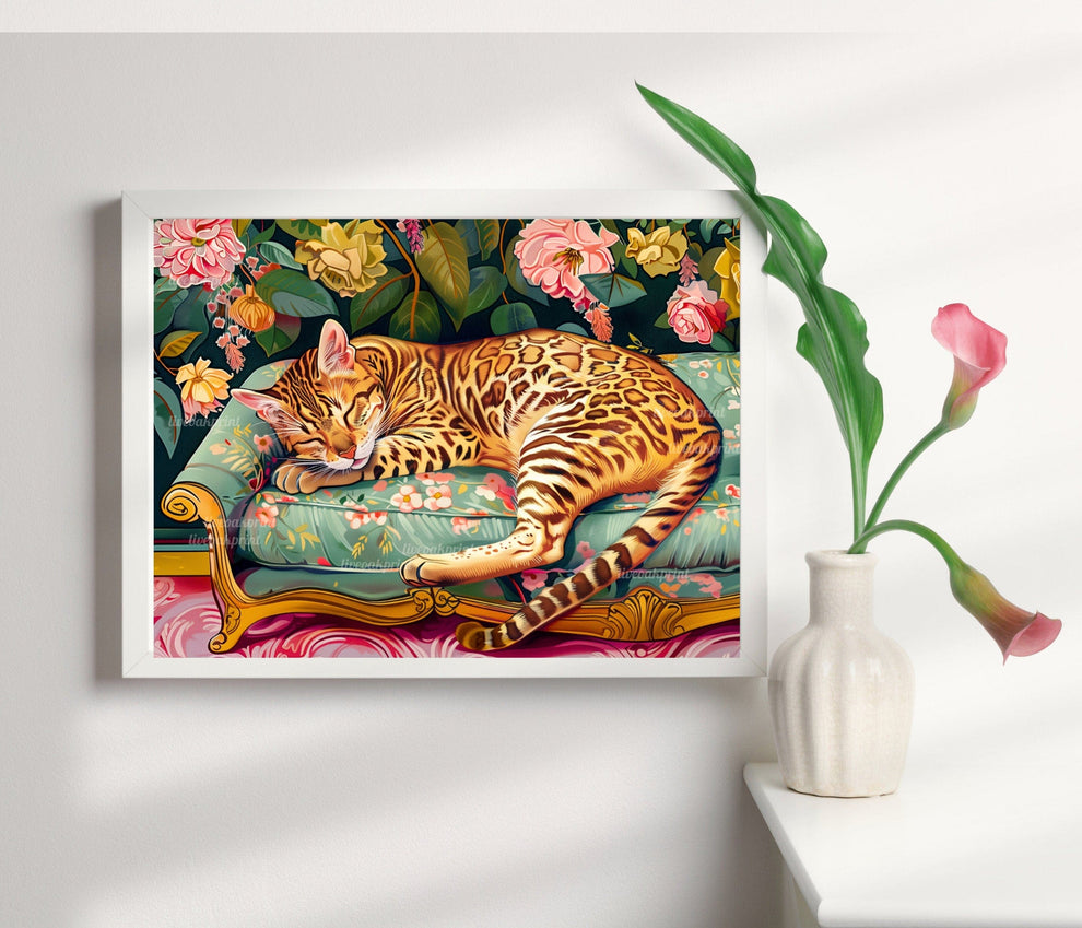 Sleeping Cat Print