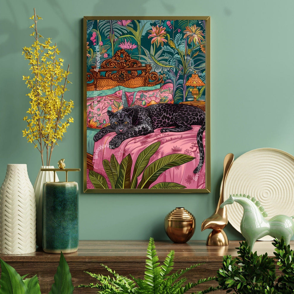 Black Panther on a Bed