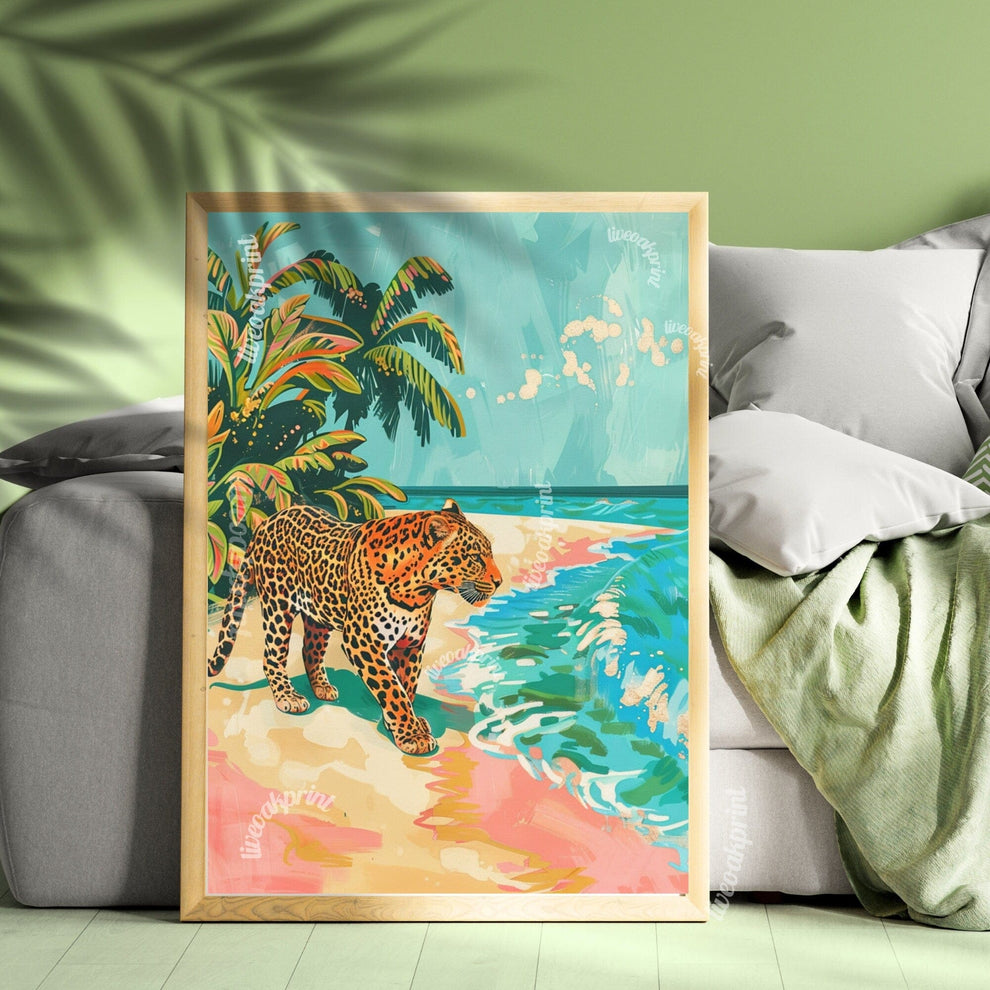 Leopard On The Beach