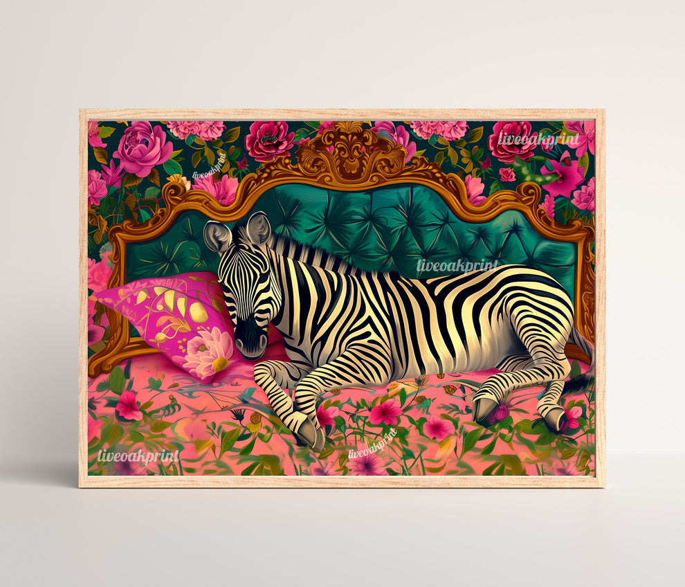 Sleeping Zebra Print