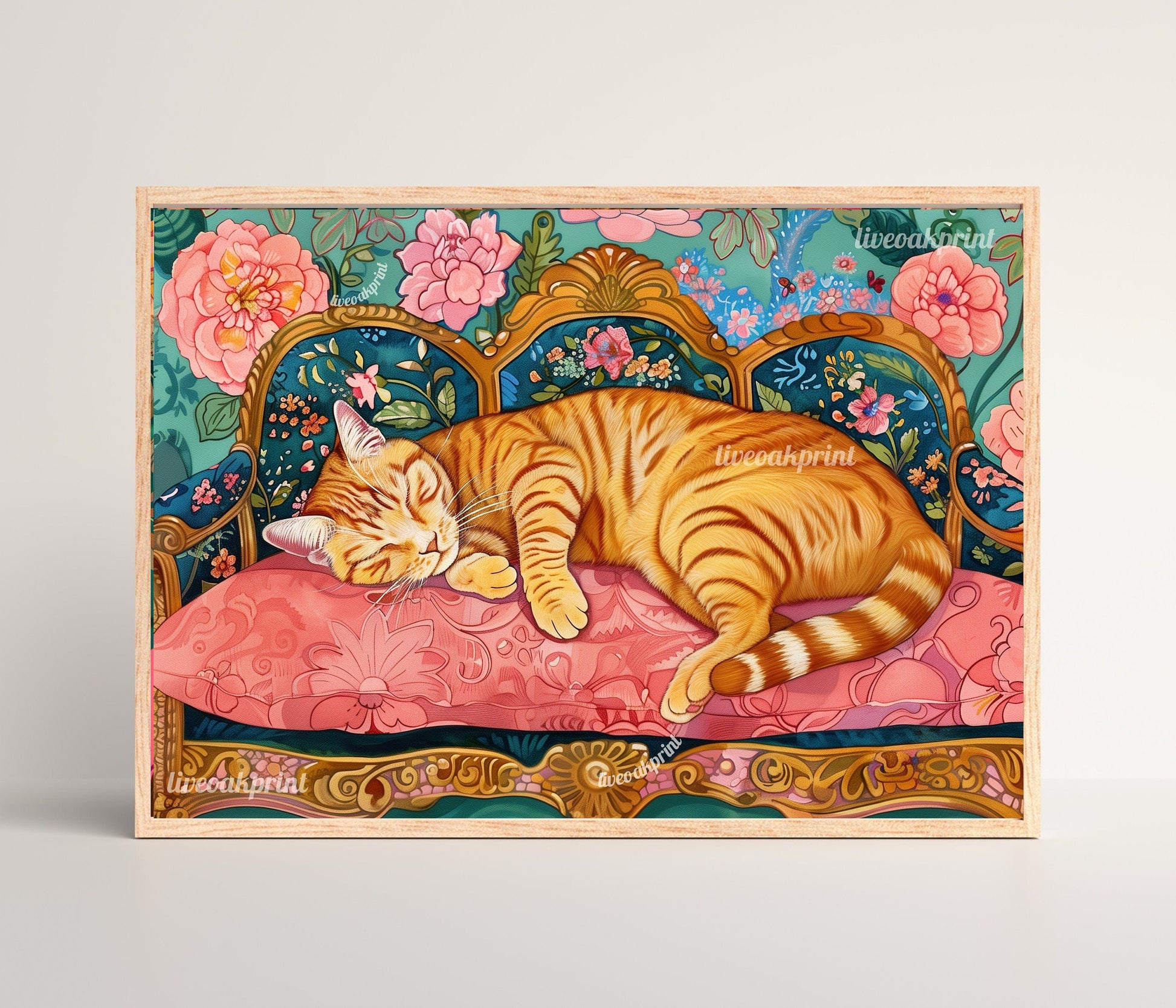Sleeping Ginger Cat