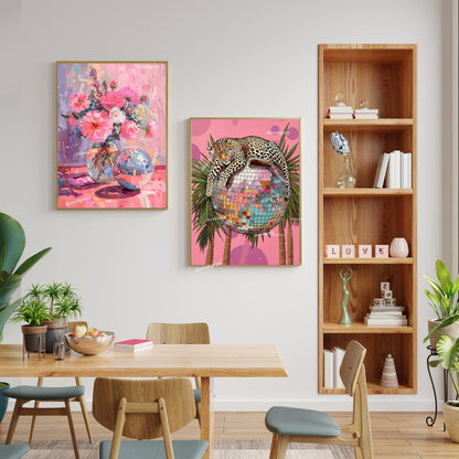 Disco Ball and Flowers