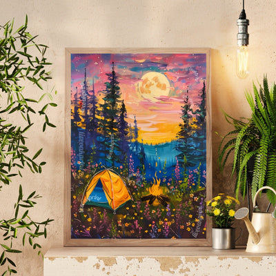 Camping Under The Full Moon