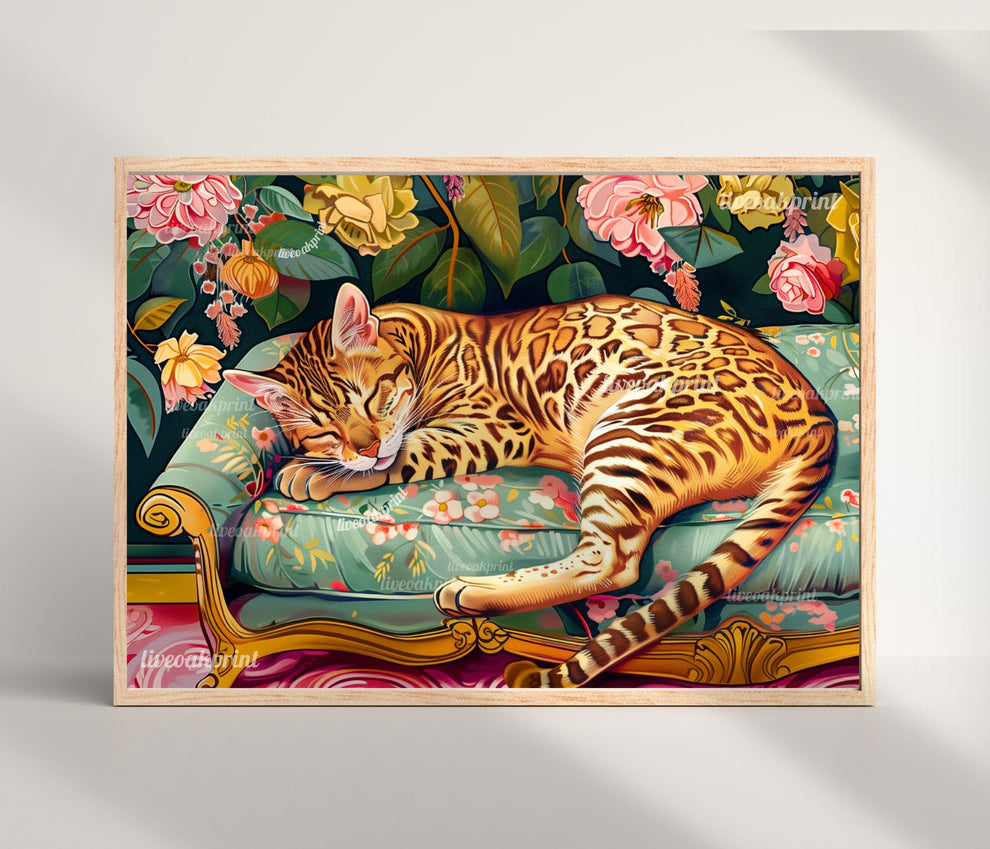 Sleeping Cat Print