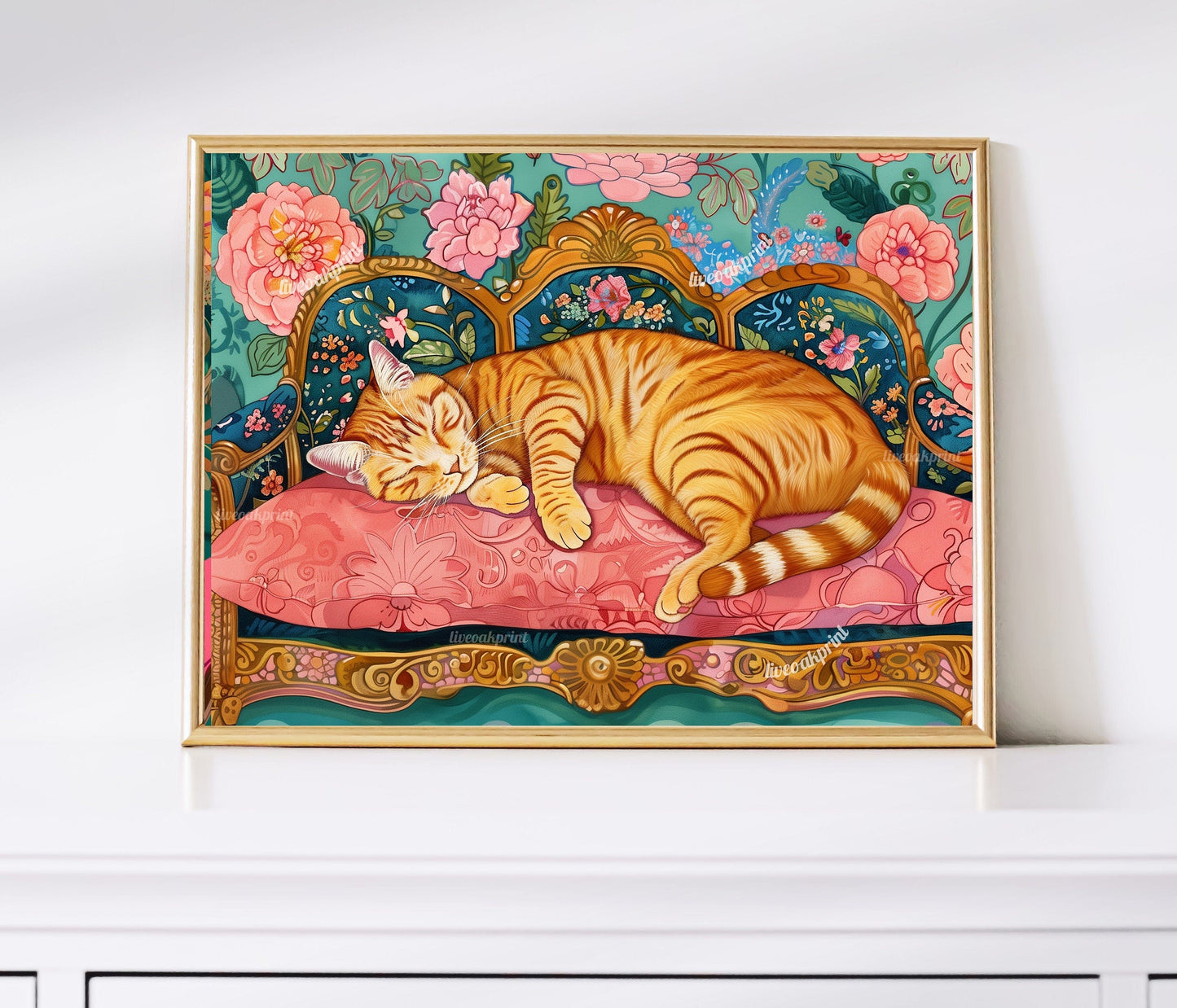 Sleeping Ginger Cat