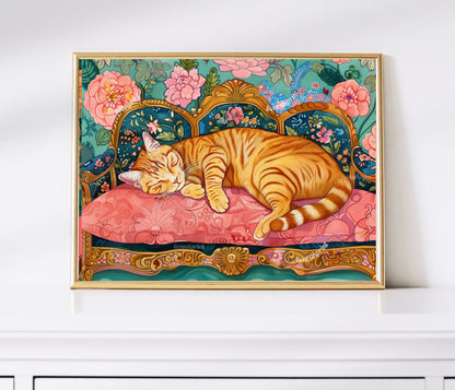 Sleeping Ginger Cat