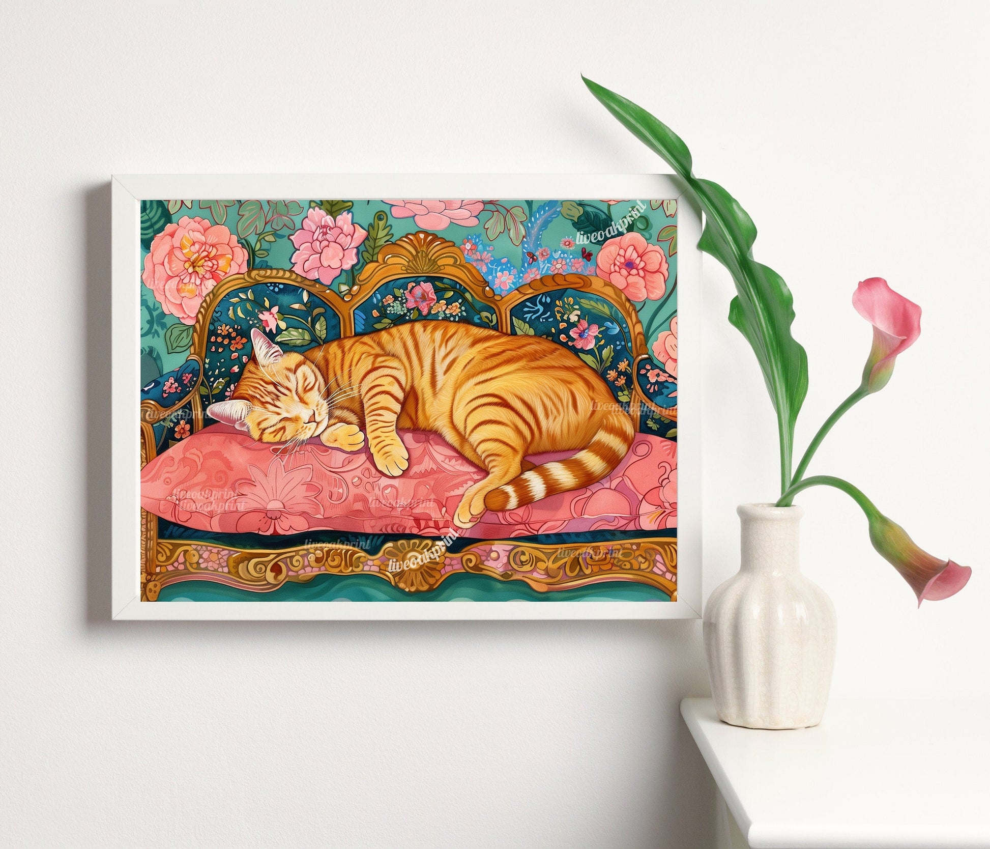 Sleeping Ginger Cat