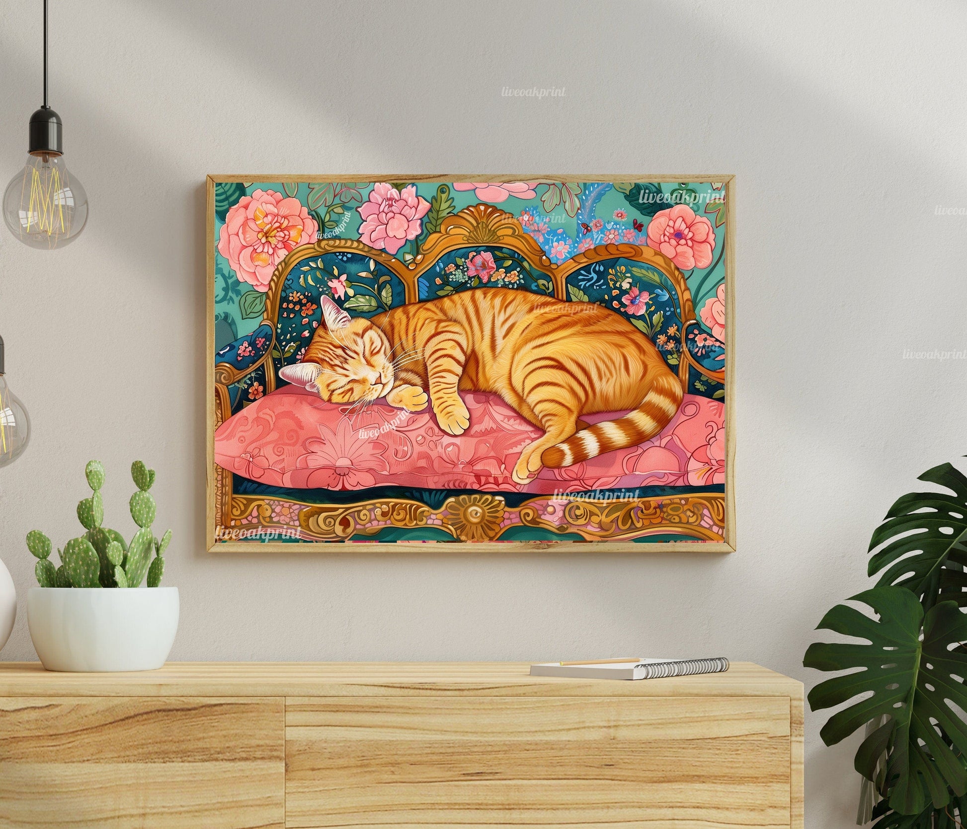 Sleeping Ginger Cat