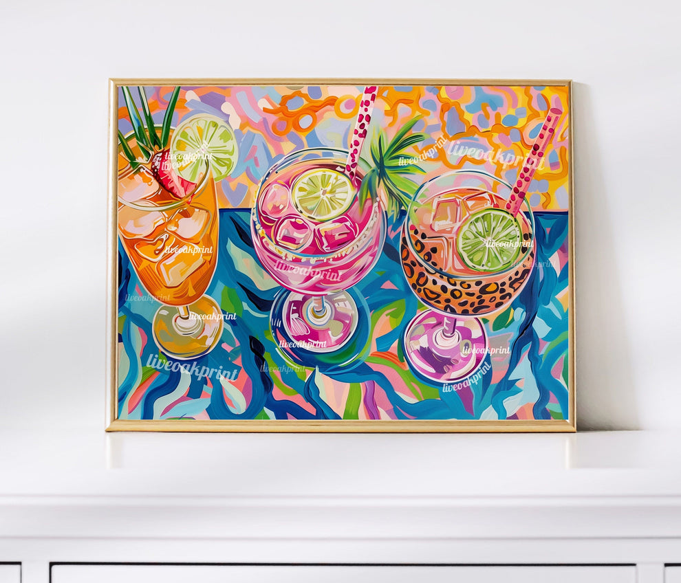 Colorful Cocktail Print