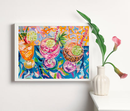 Colorful Cocktail Print