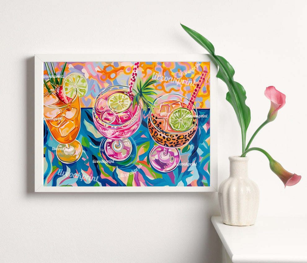 Colorful Cocktail Print