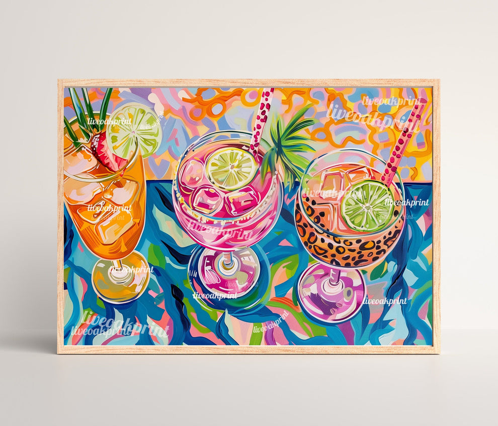 Colorful Cocktail Print
