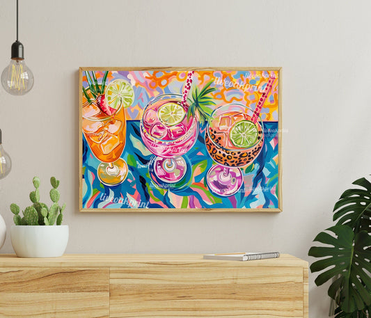 Colorful Cocktail Print