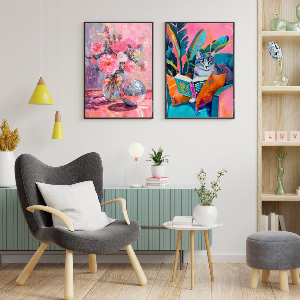 Disco Ball and Flowers