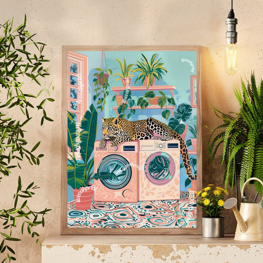 Laundry Leopard Wall Art
