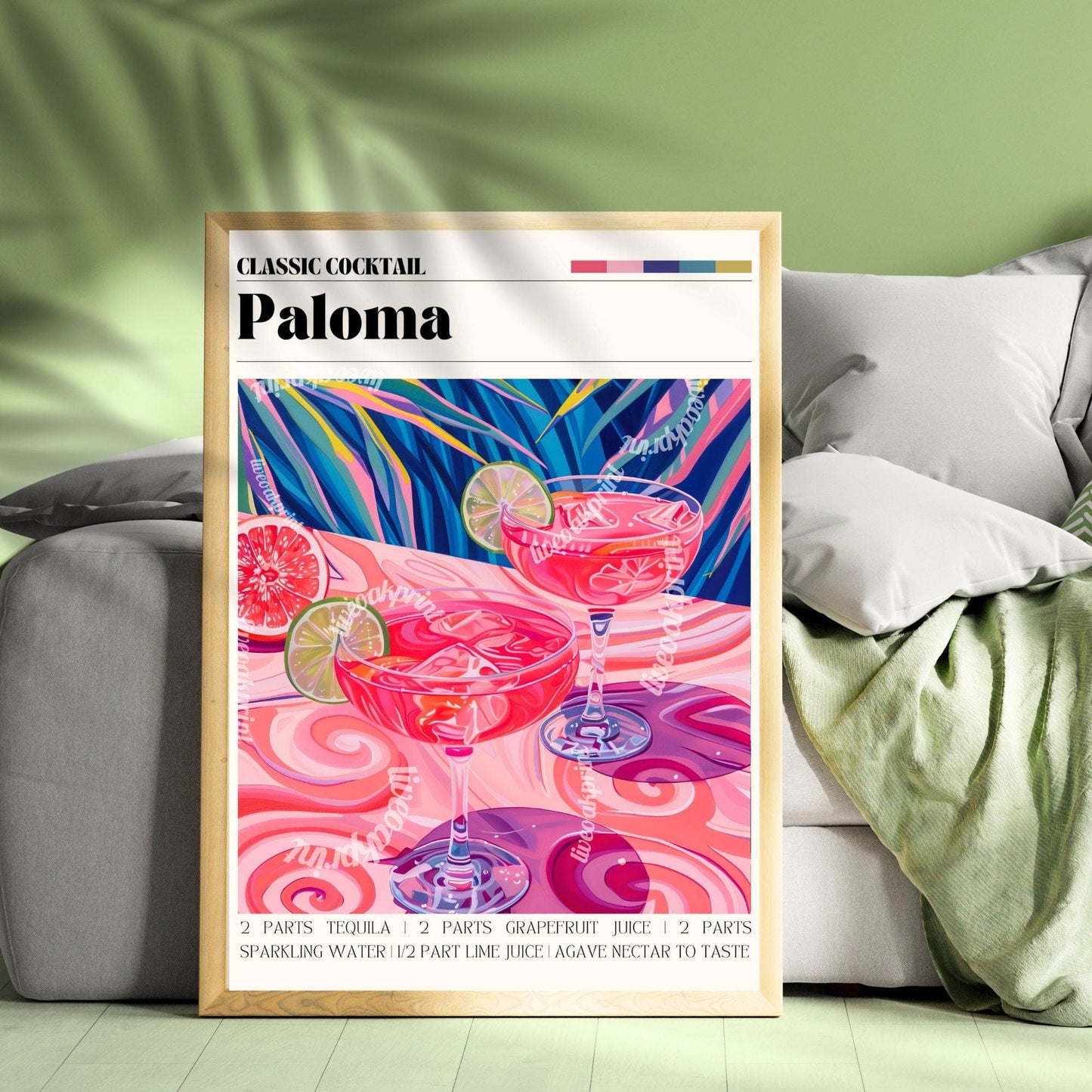 Paloma Cocktail Print