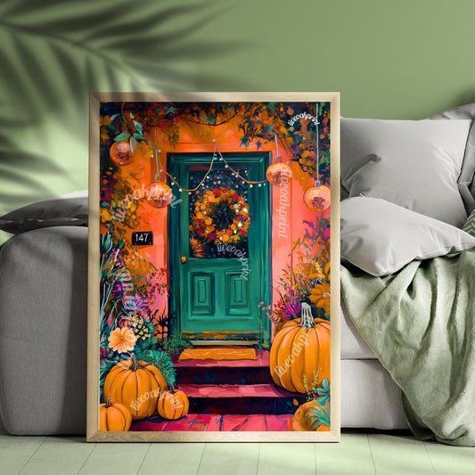 Cozy Fall Doorstep Print