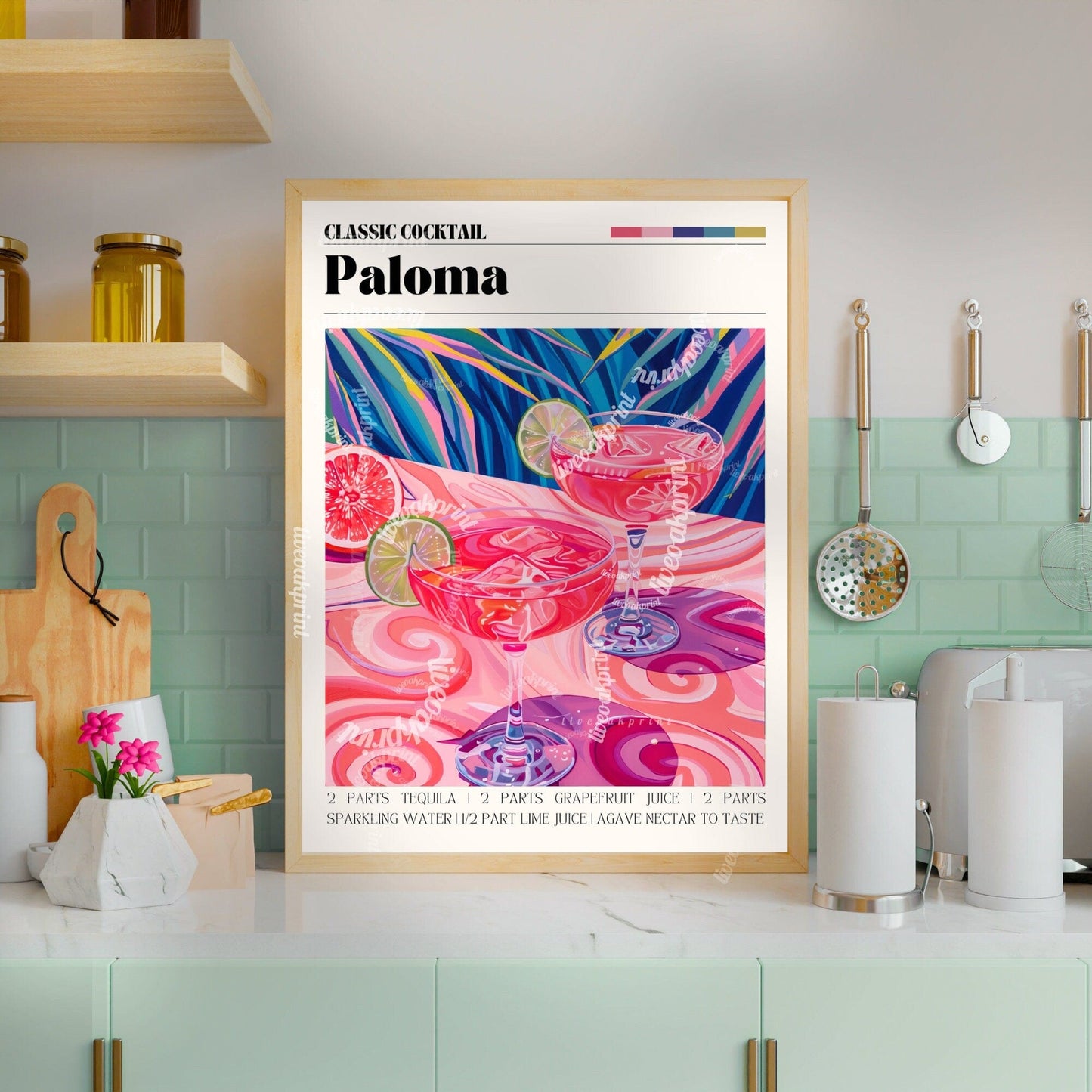 Paloma Cocktail Print