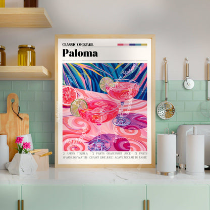 Paloma Cocktail Print