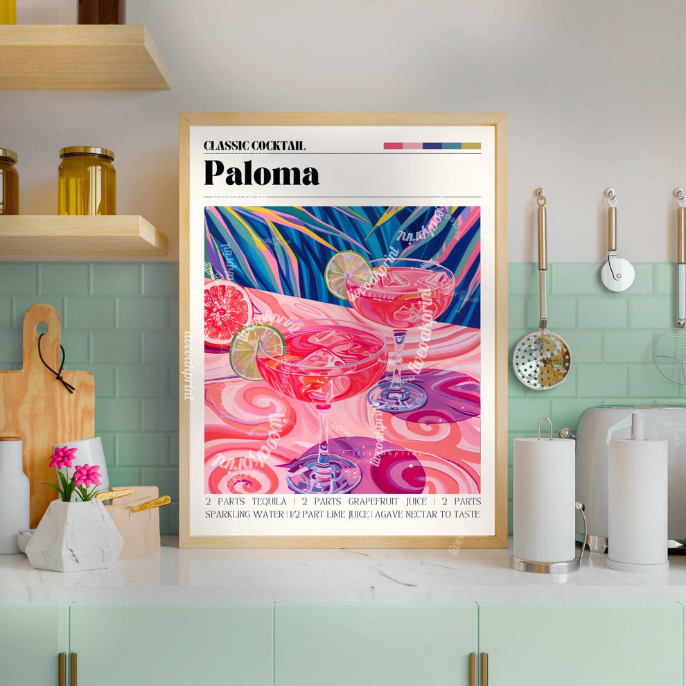 Paloma Cocktail Print