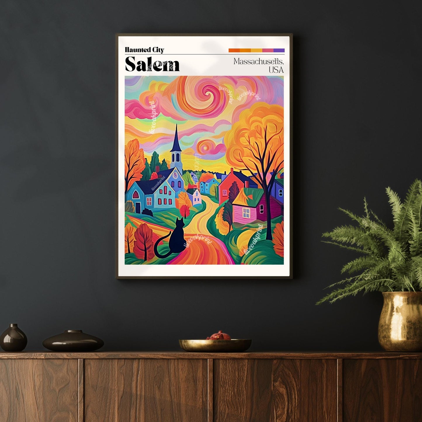 Salem Massachusetts Travel Poster