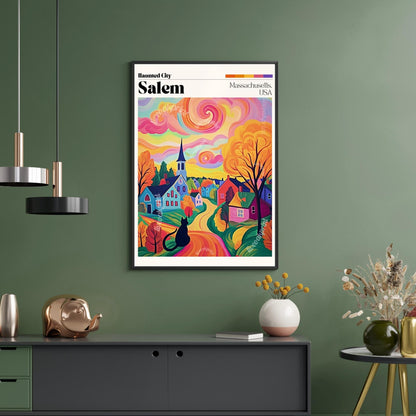 Salem Massachusetts Travel Poster