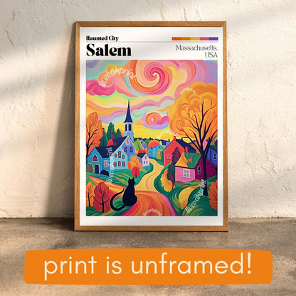 Salem Massachusetts Travel Poster