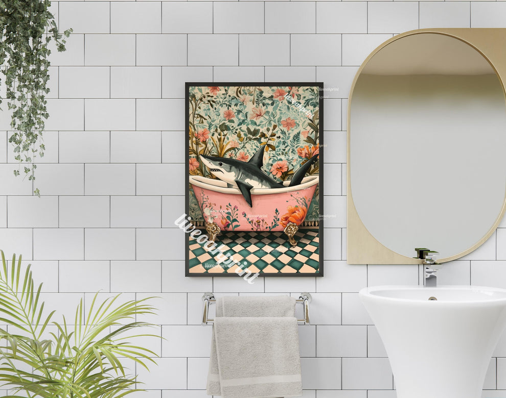 Shark In A Vintage Bathtub